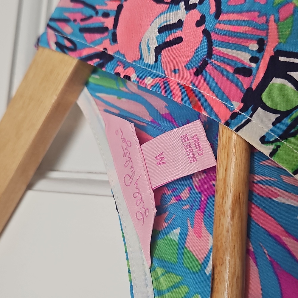 3/$20 Lilly Pulitzer Silk Iona Shell Resort Tank Blouse size M - Picture 5 of 7